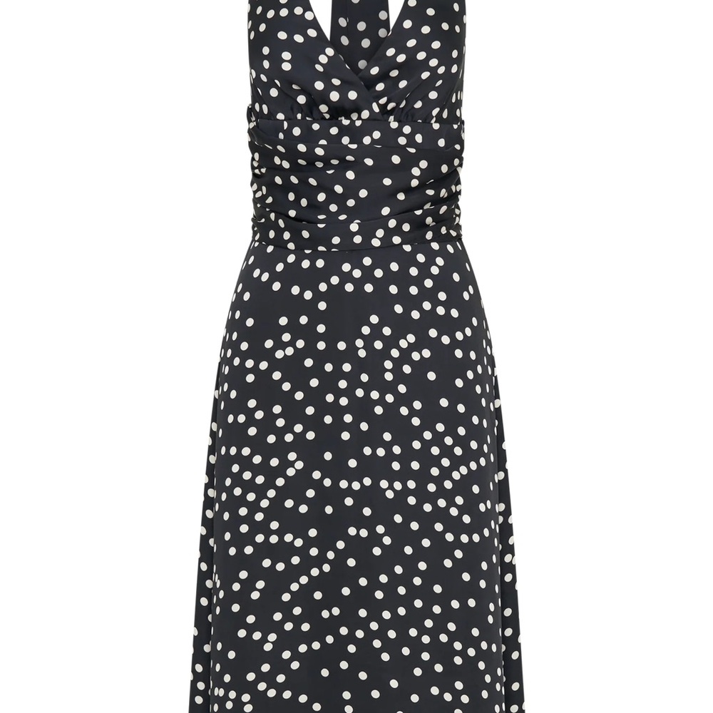 Meshki Black and Silver Halter Sundress